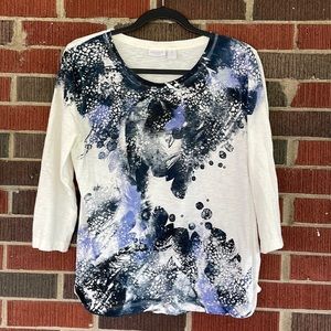 Chico’s cotton 3/4 sleeve top